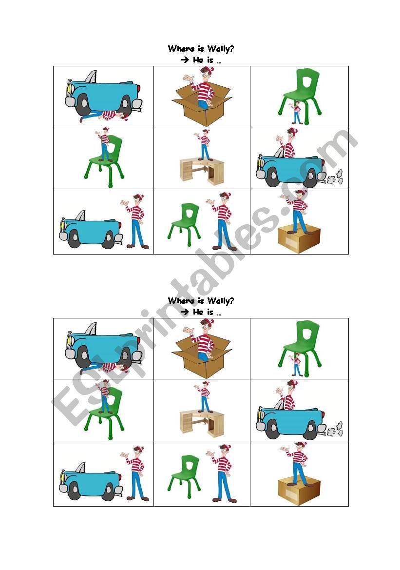 Where is Wally? worksheet