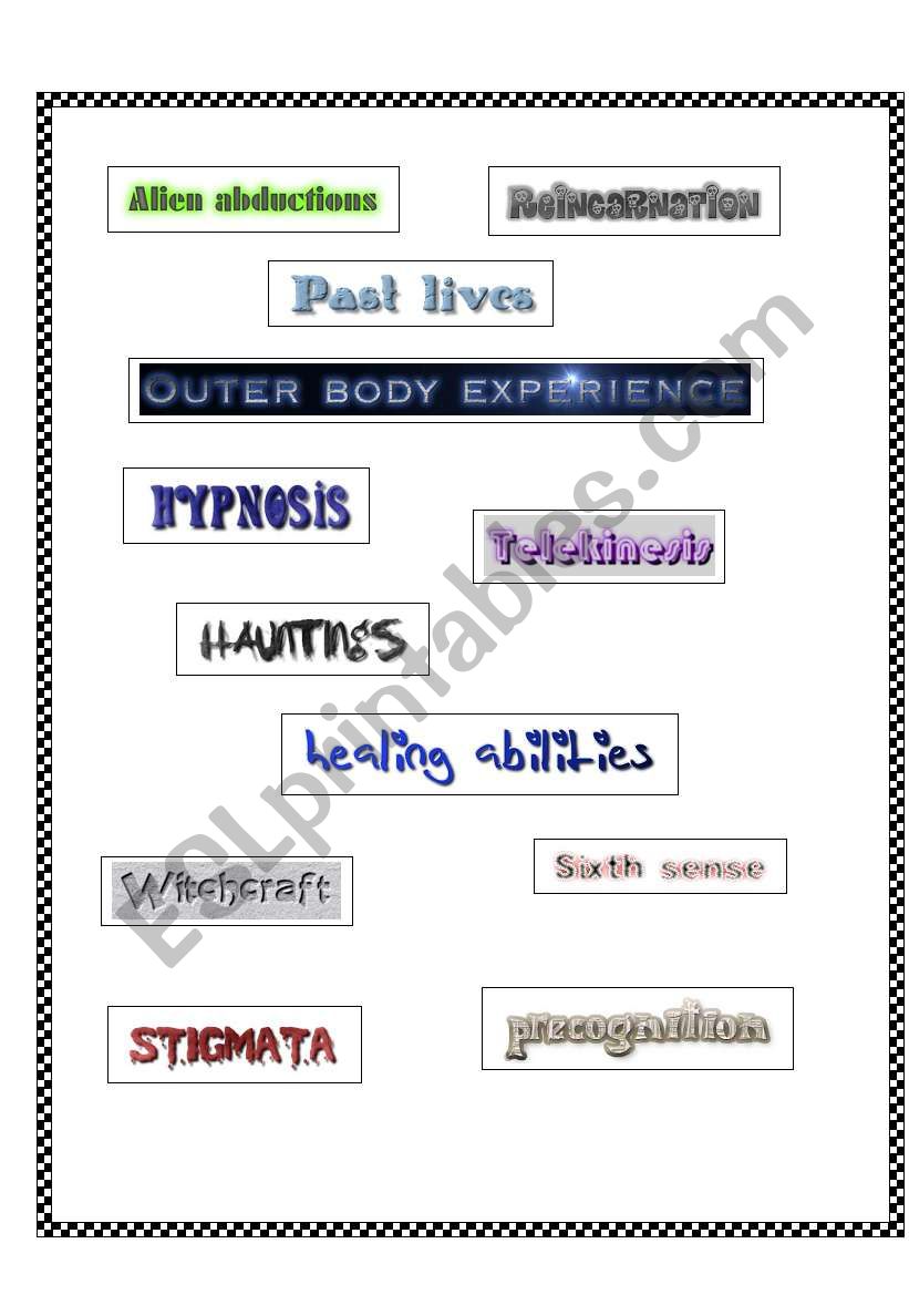 MYSTERIOUS CONTROVERSIES worksheet