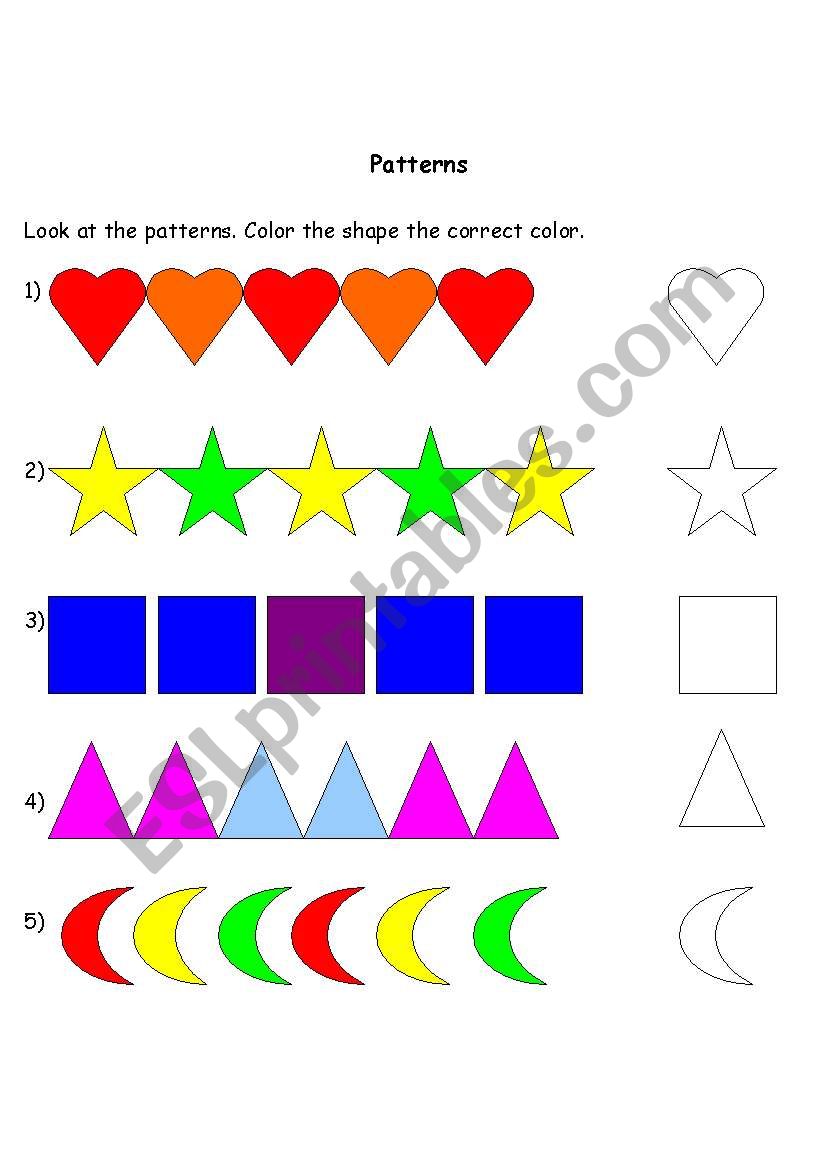 Pattern worksheet