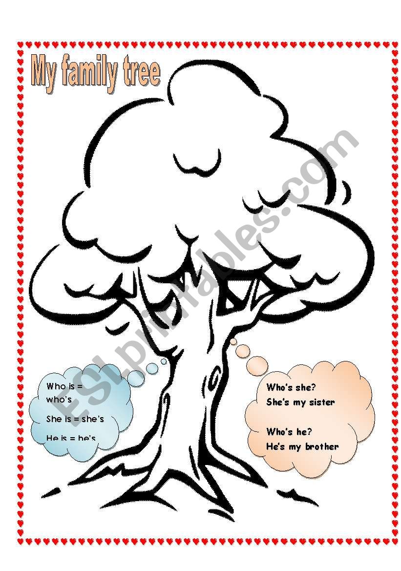 My family tree project worksheet