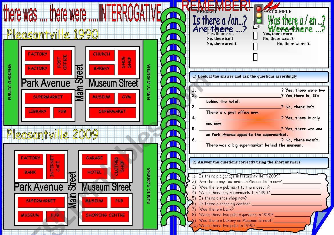 there + to be (past simple) INTERROGATIVE