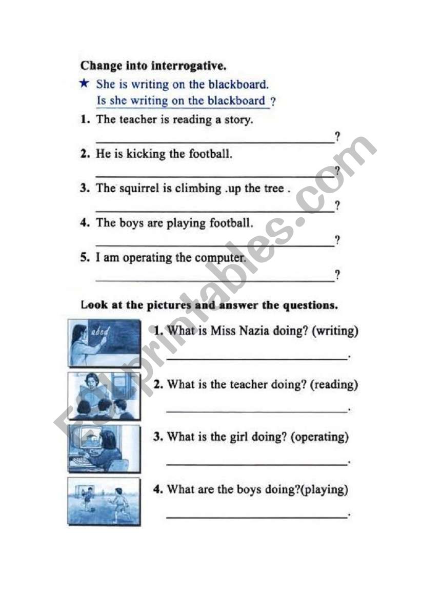 ING-questions worksheet