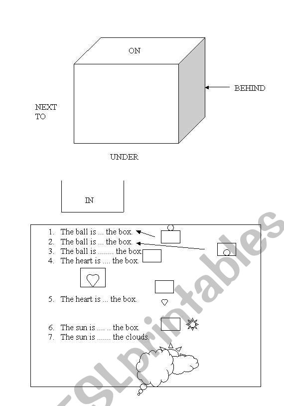 Basic prepositions worksheet