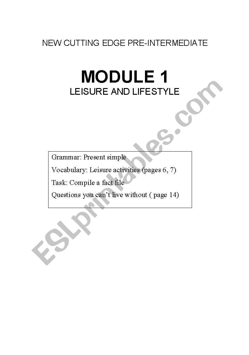 leisure activities worksheet