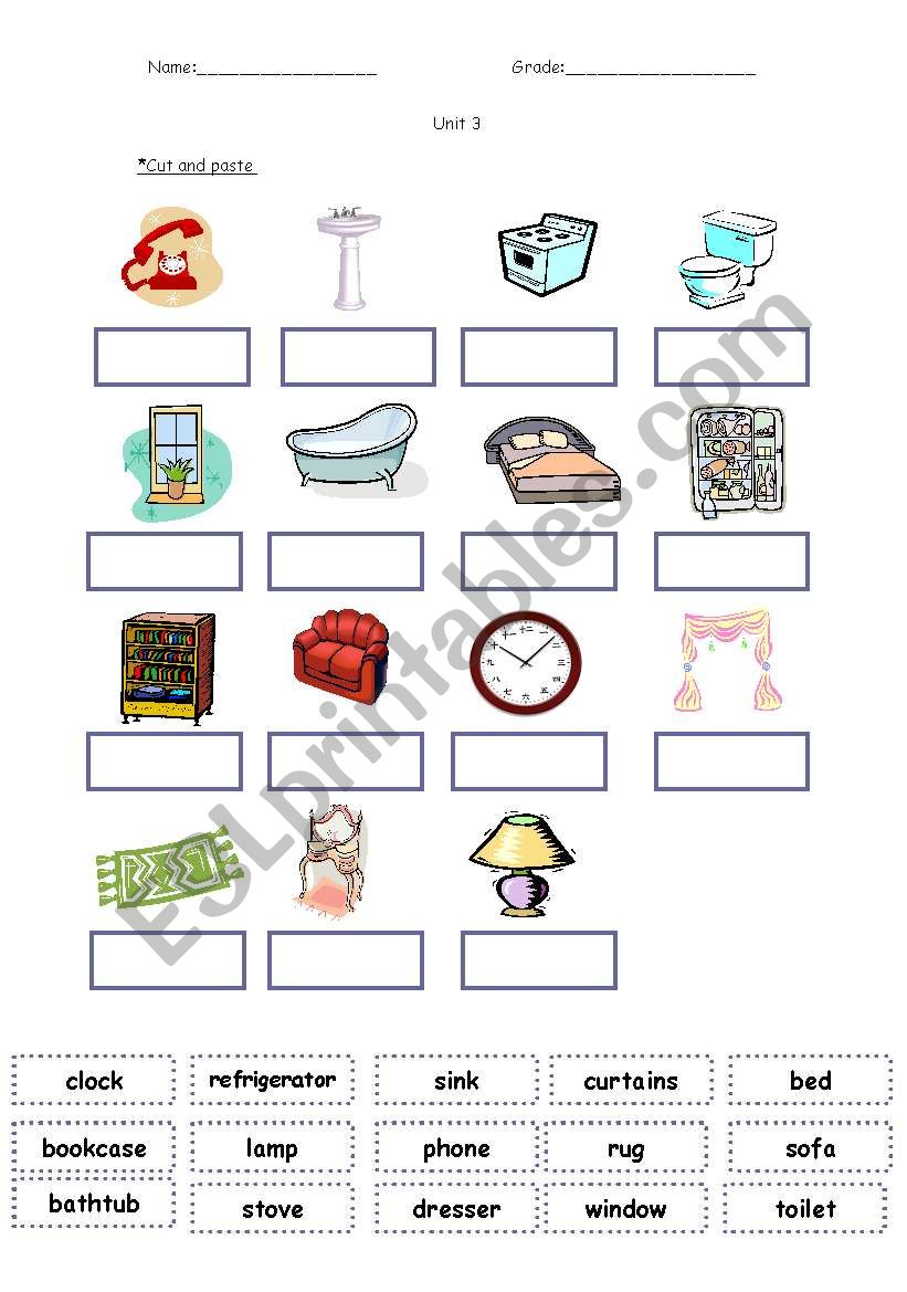 Household objects - ESL worksheet by overmars