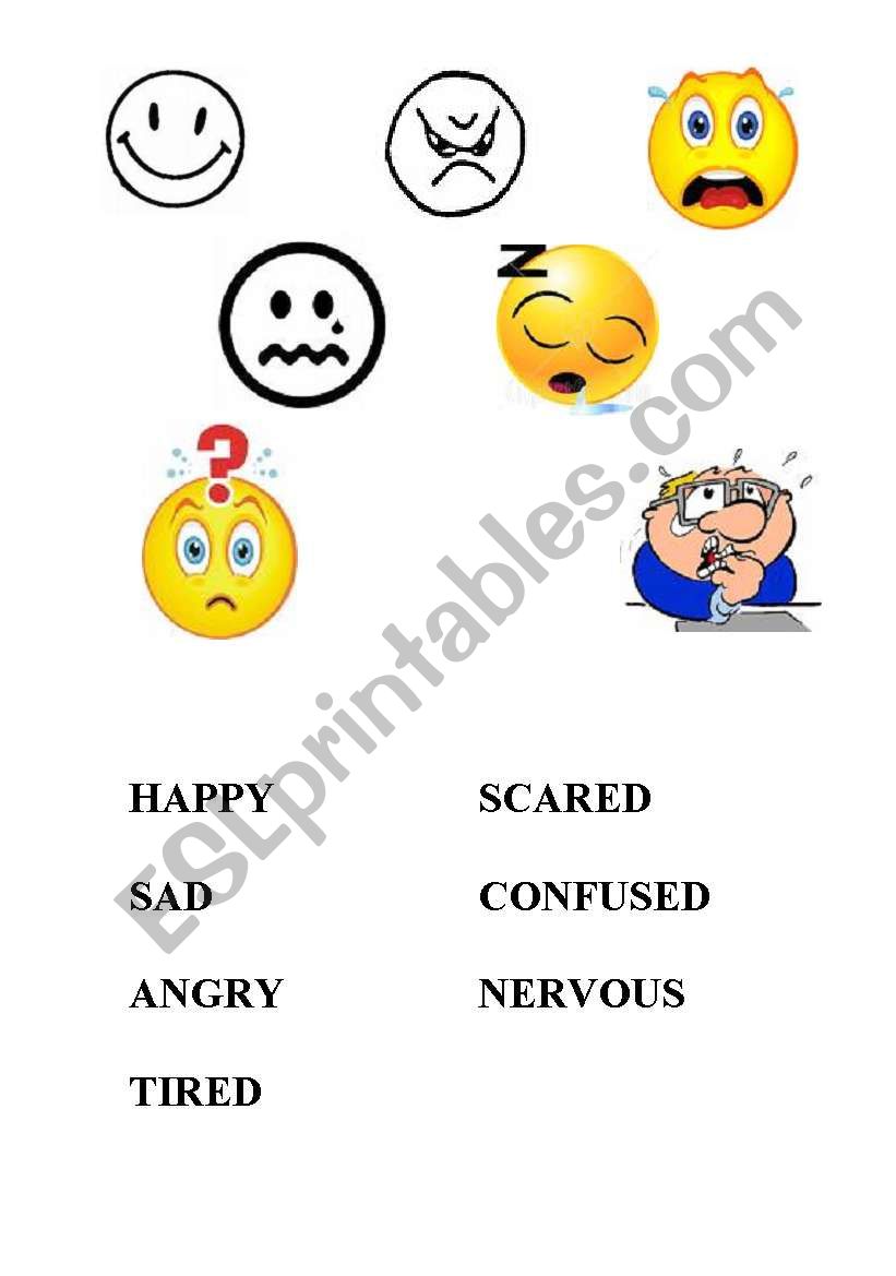 Emotions worksheet