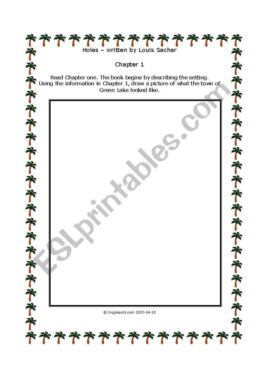 Holes chapter 1 worksheet