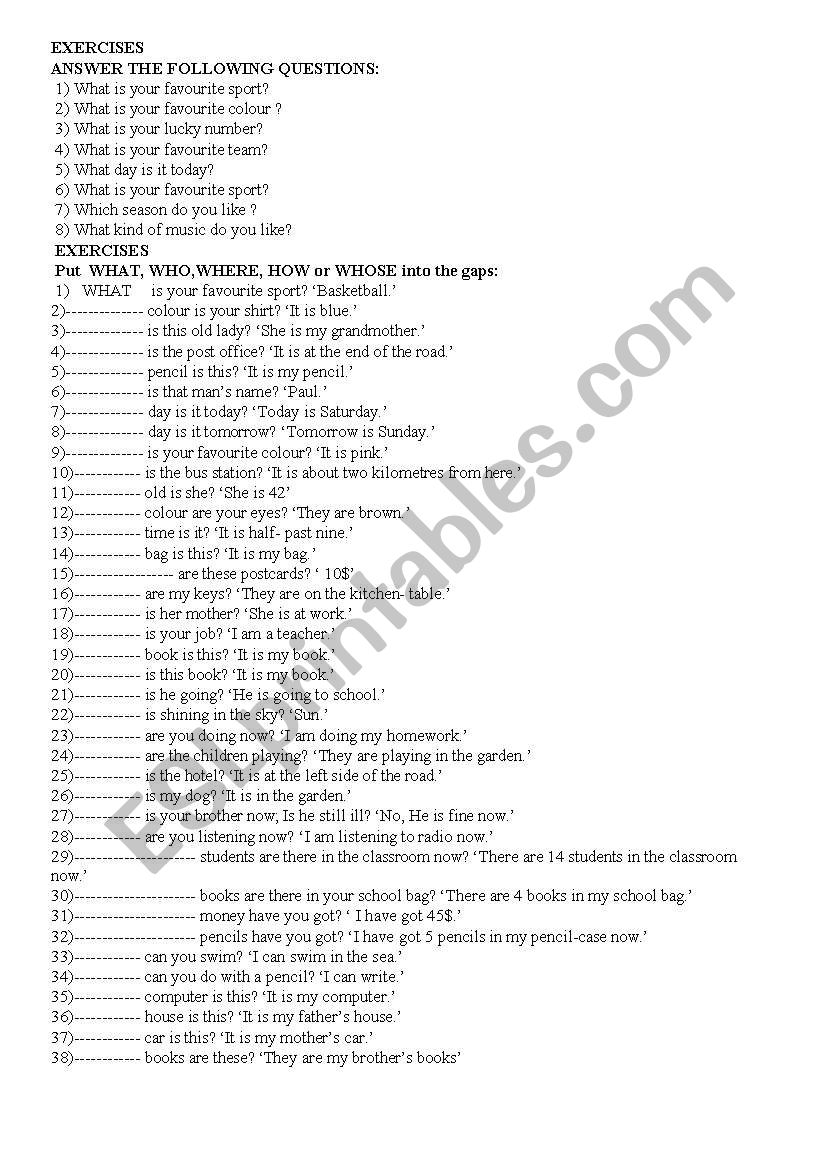 mixed  worksheet