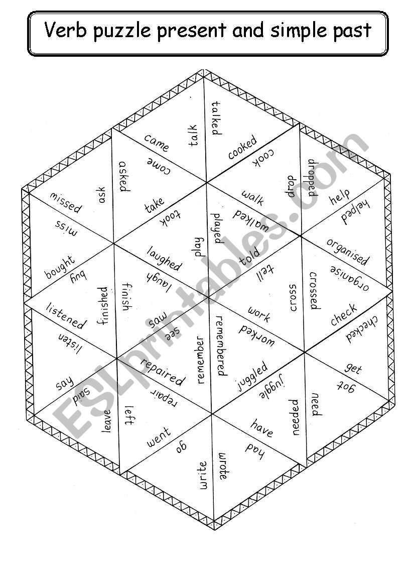 Verb Puzzle present - simple past