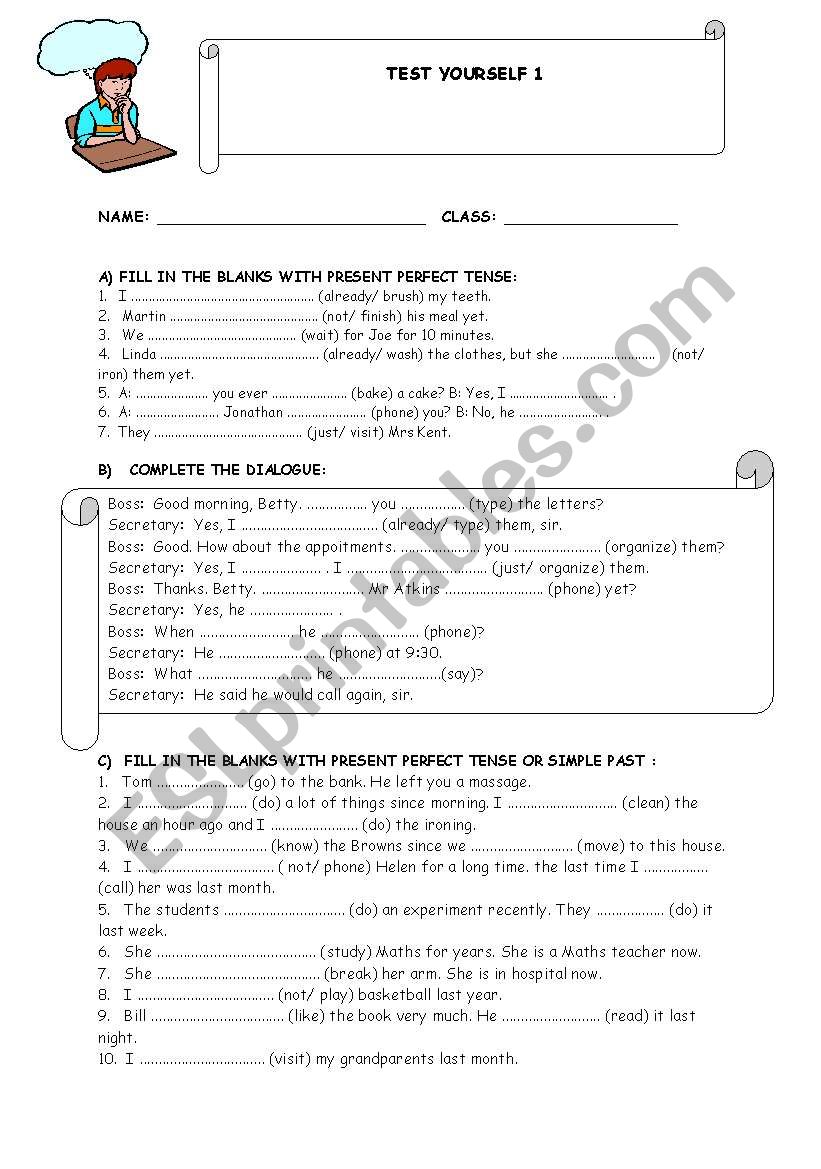 exercises worksheet