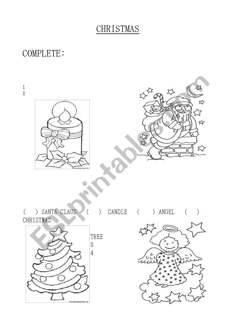 CHRISTMAS worksheet