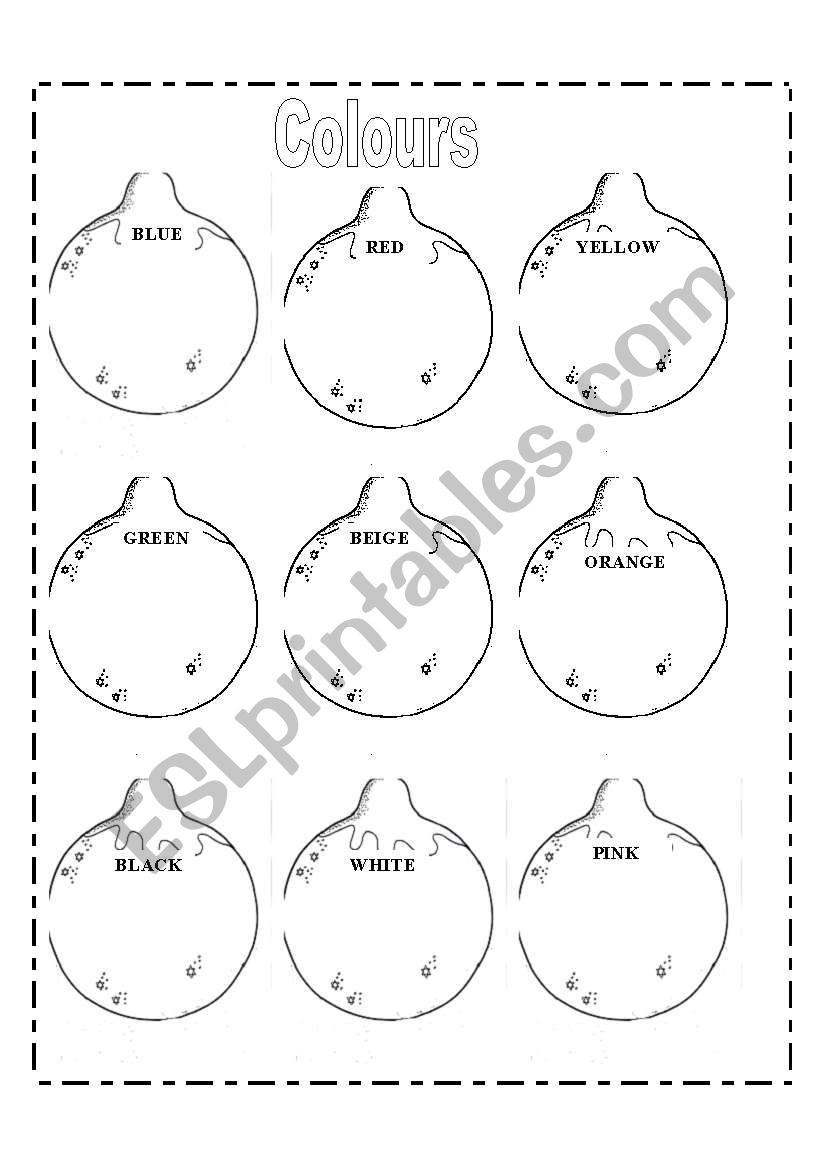 COLOURS worksheet