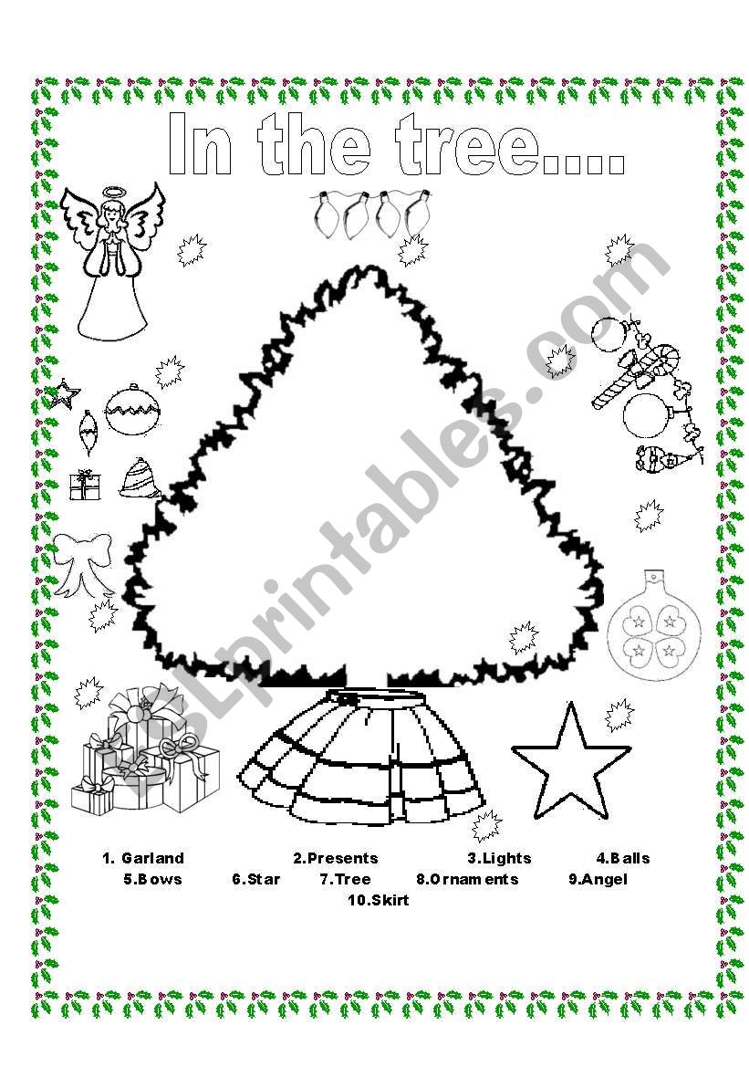 Match the objects in the Christmas Tree