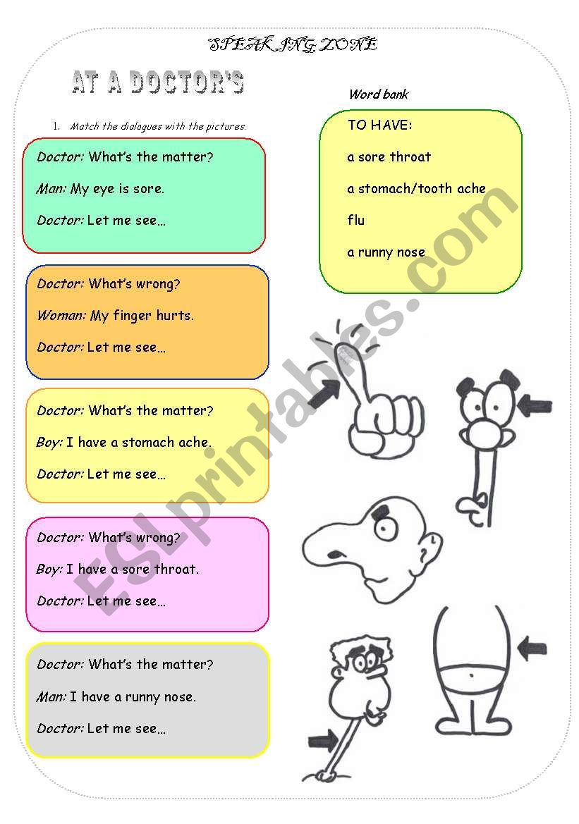 At a doctorÂ´s worksheet