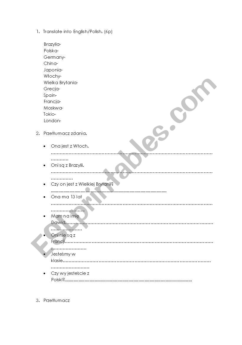to be worksheet