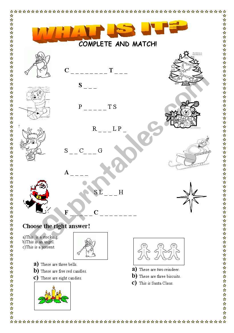 What is it? Christmas vocabulary