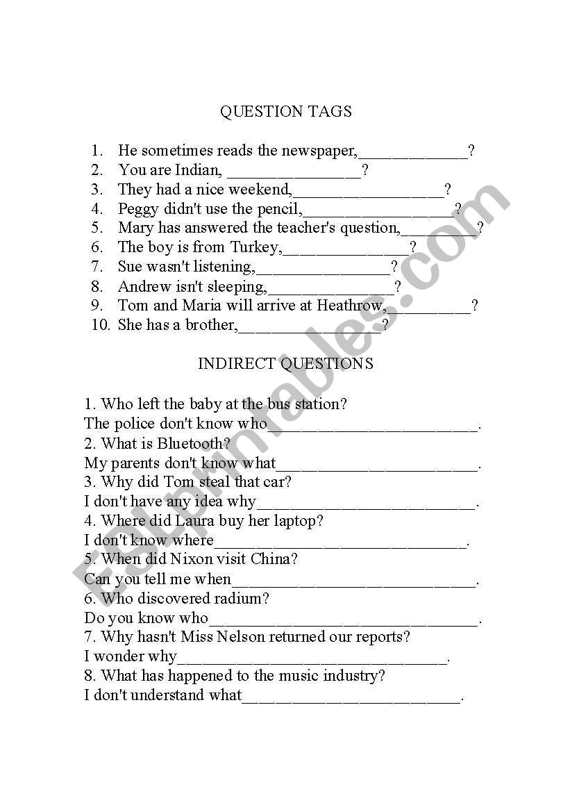 grammar quiz worksheet