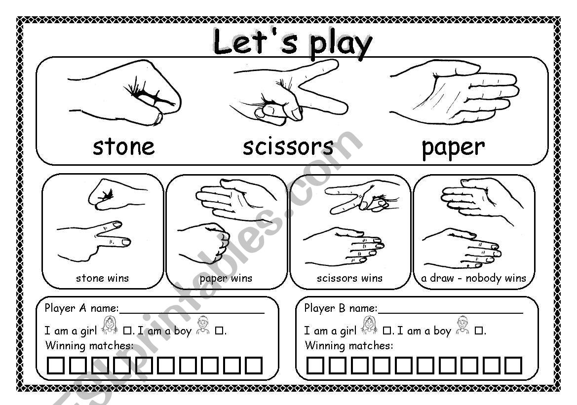 Lets play a game Stone - Scissors - Paper + rules