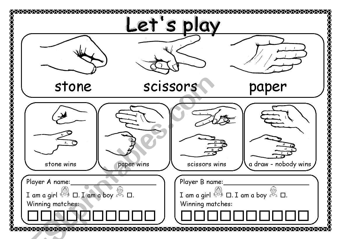 LetÂ´s play a game Stone - Scissors - Paper + rules