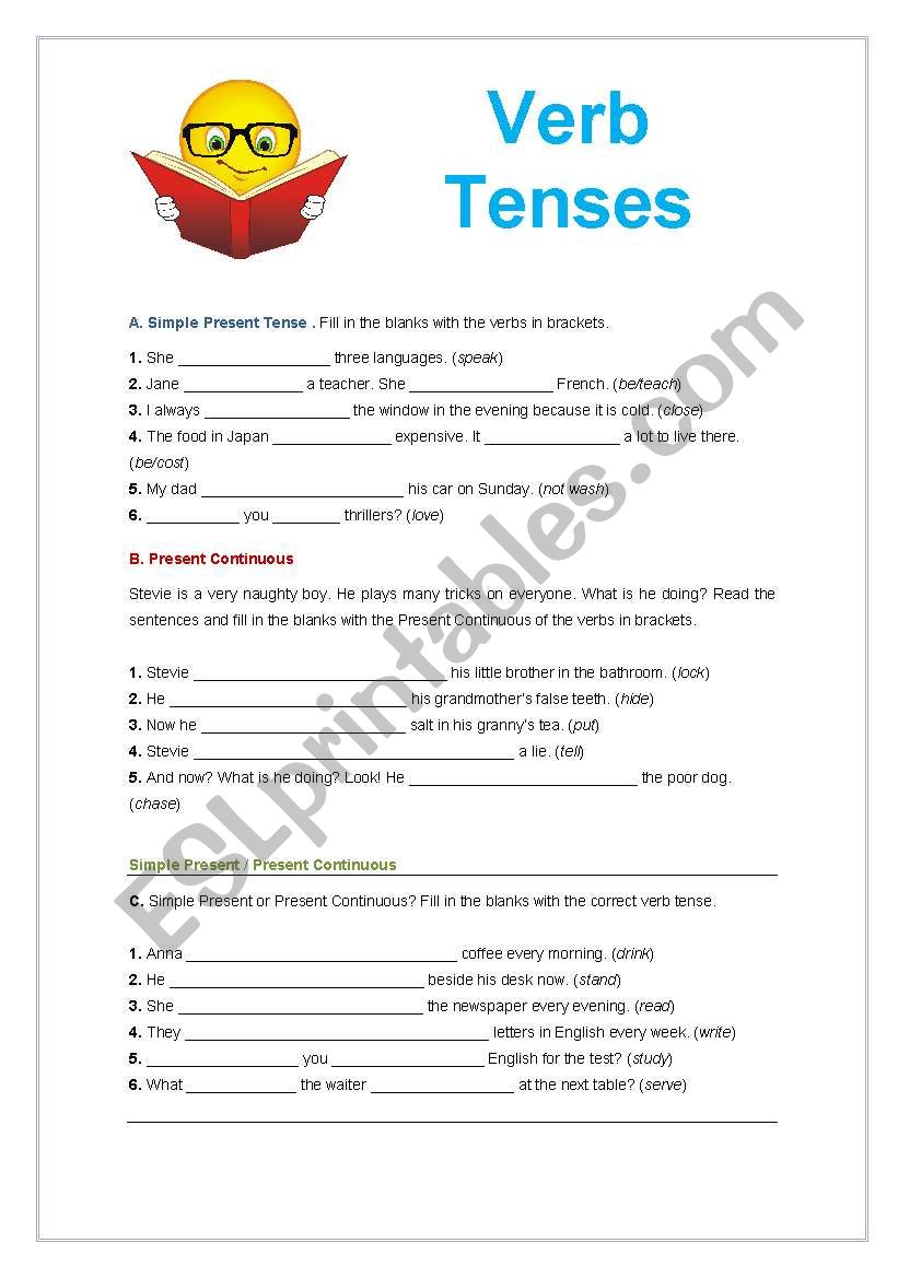 VerbTenses worksheet