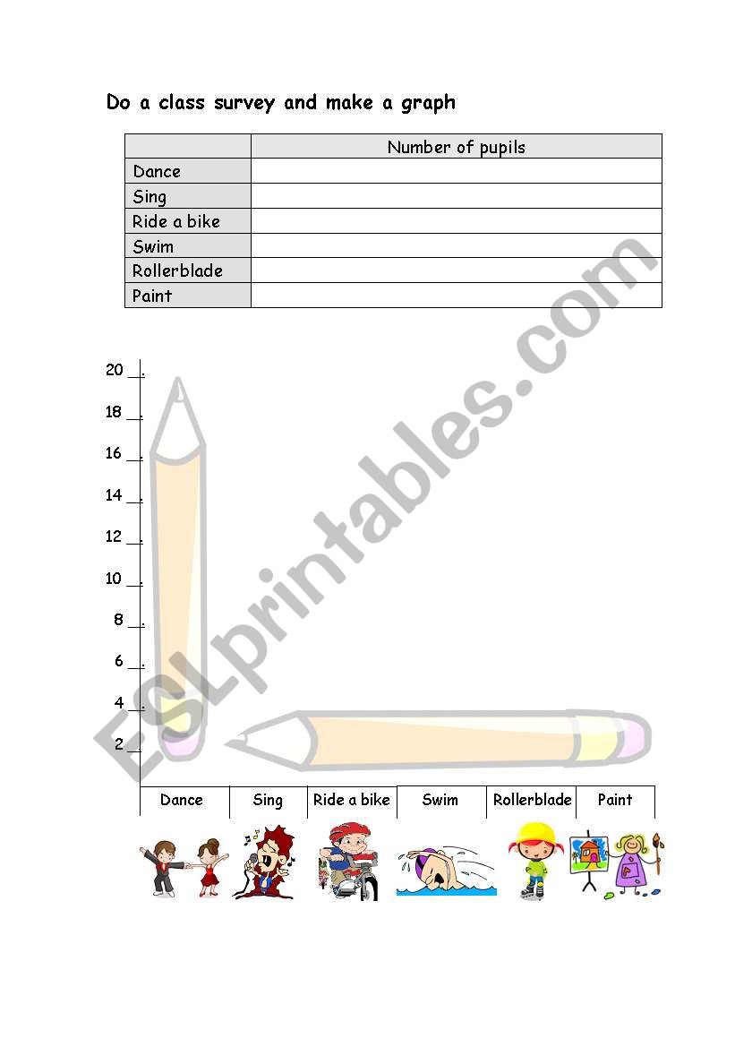 do a class survey and make a graph