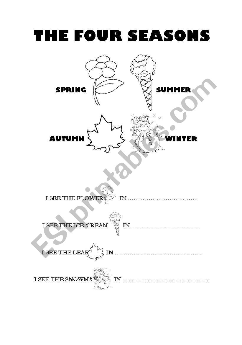 THE FOUR SEASONS worksheet