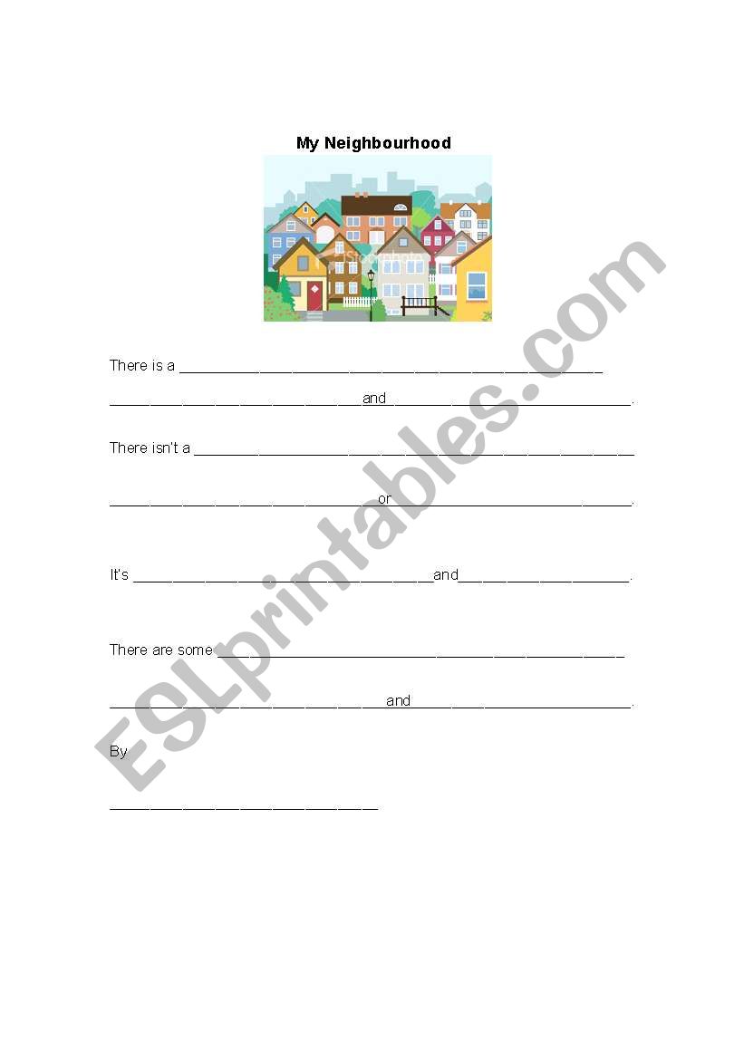 My Neighbourhood worksheet