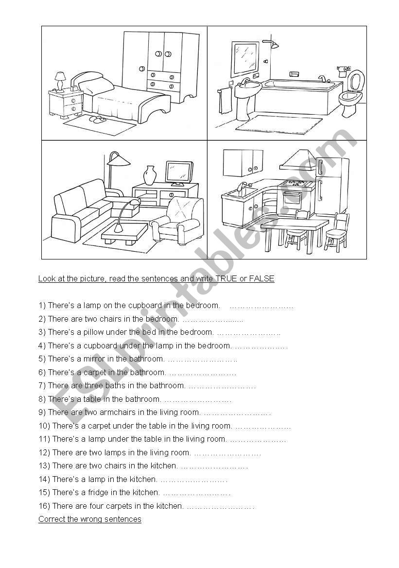 Prepositions of place 1 worksheet