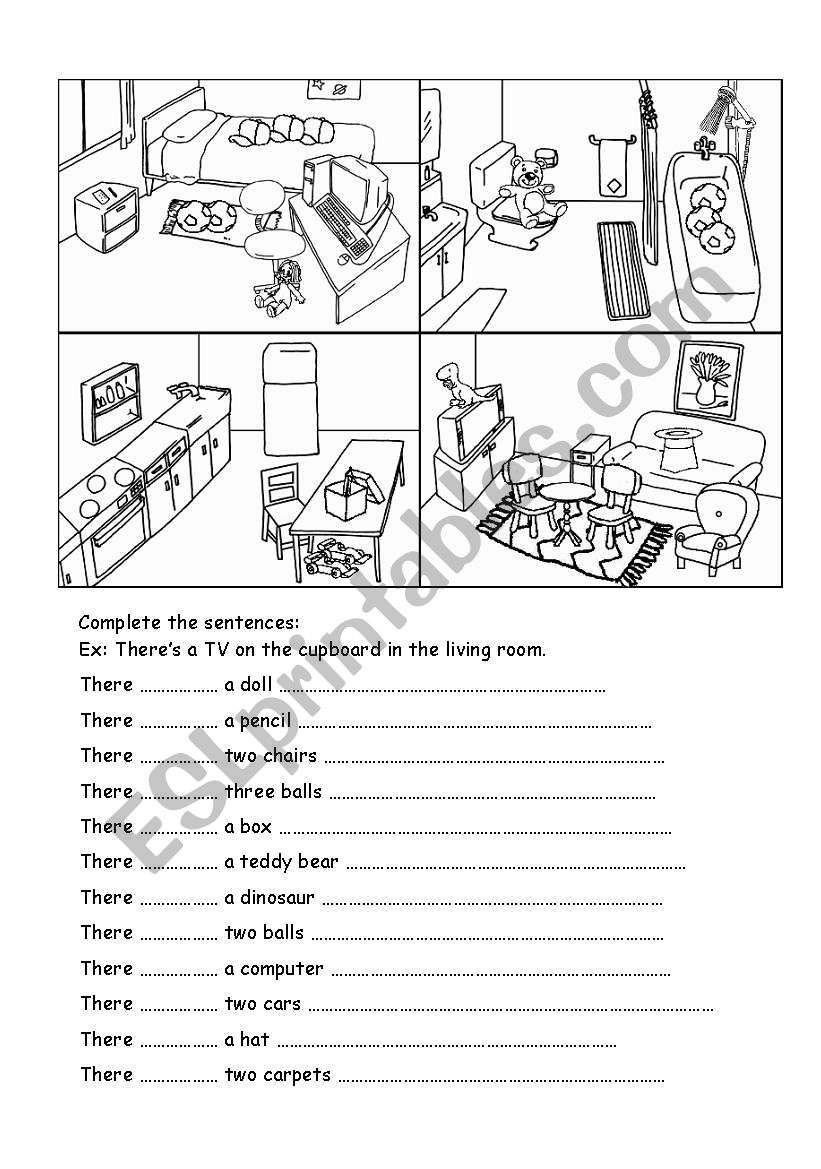 Prepositions of place 3 worksheet
