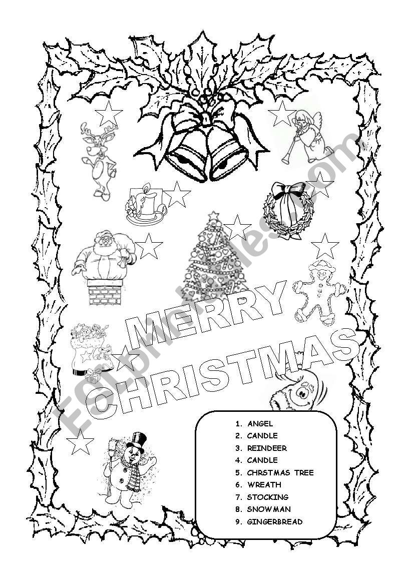 Merry christmas worksheet