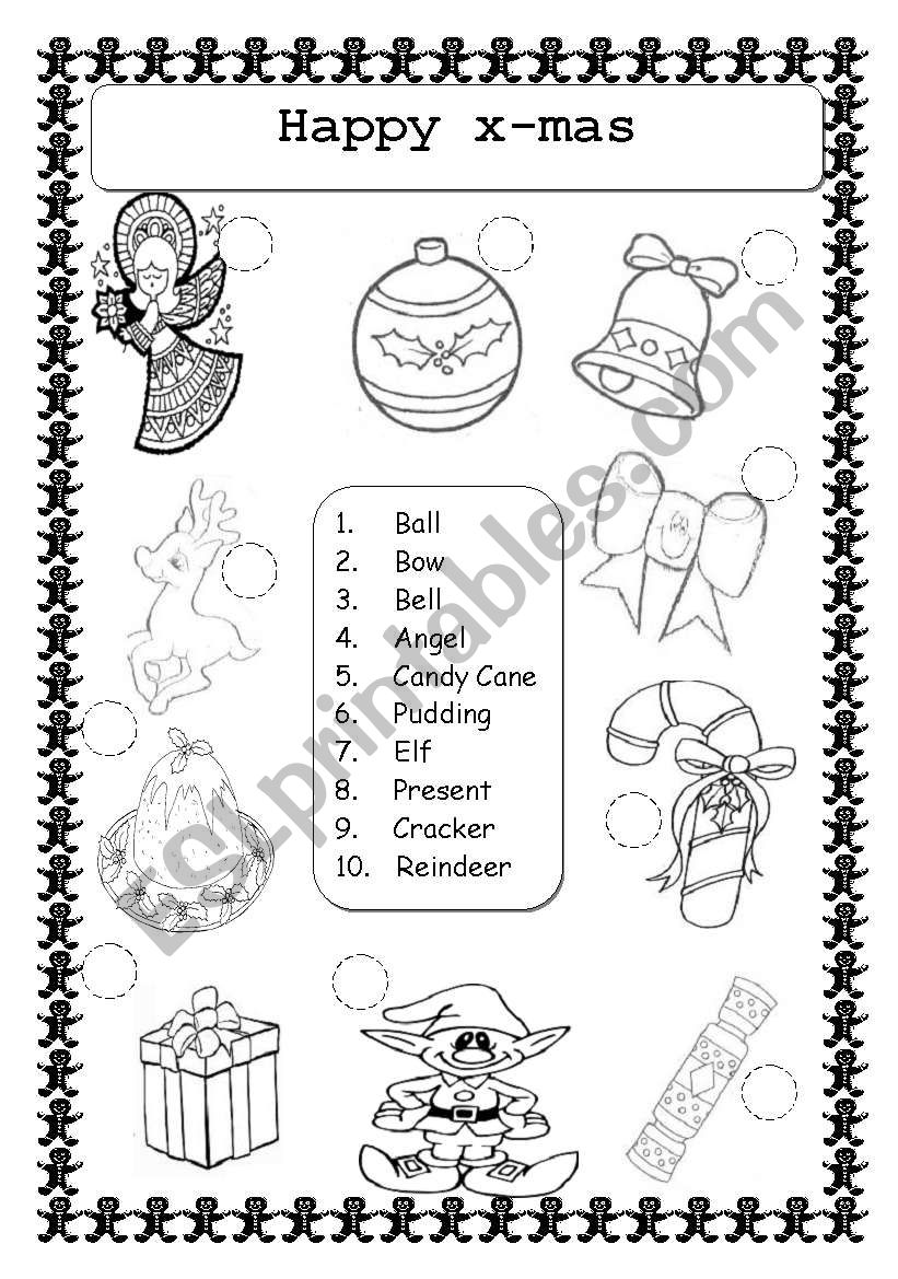 CHRISTMAS: X-MAS VOCABULARY 2 worksheet