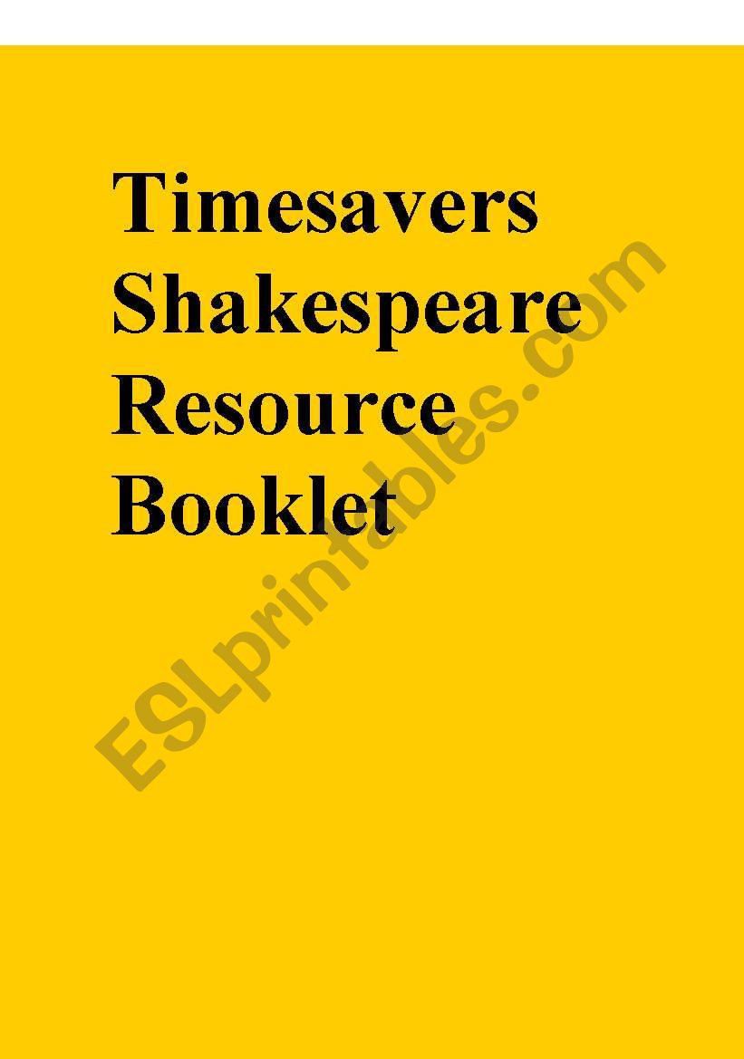 Timesavers Shakespeare Resource Booklet