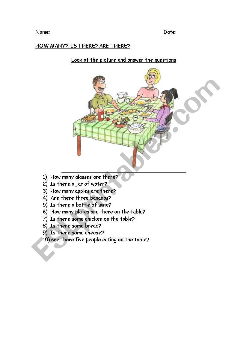 How many....... are there? worksheet