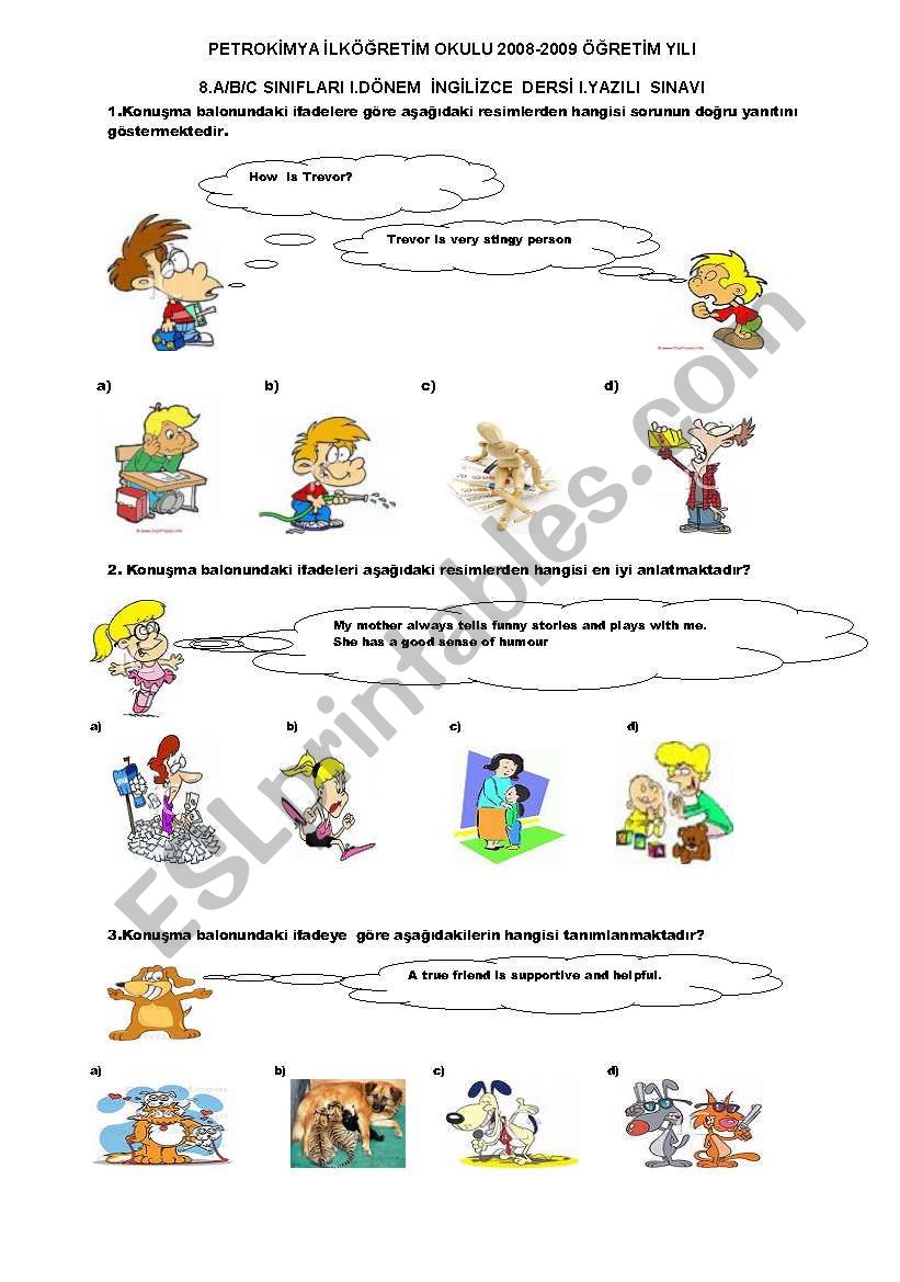 8th grade worksheet