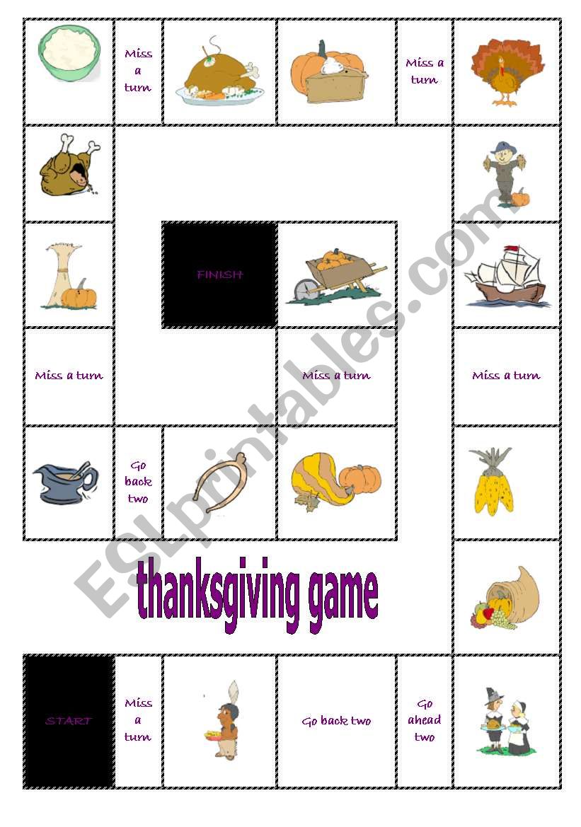 thanksgiving game worksheet