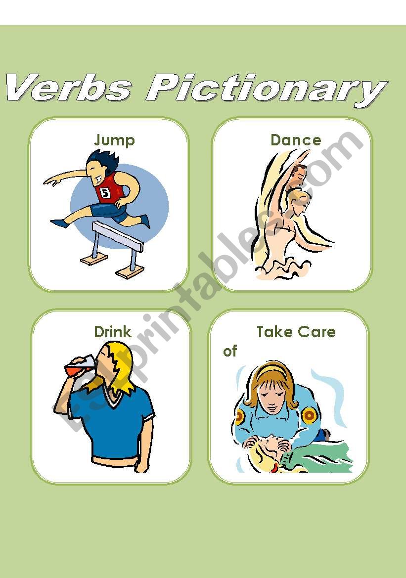Verbs Pictionary  2/2 (4 pages)