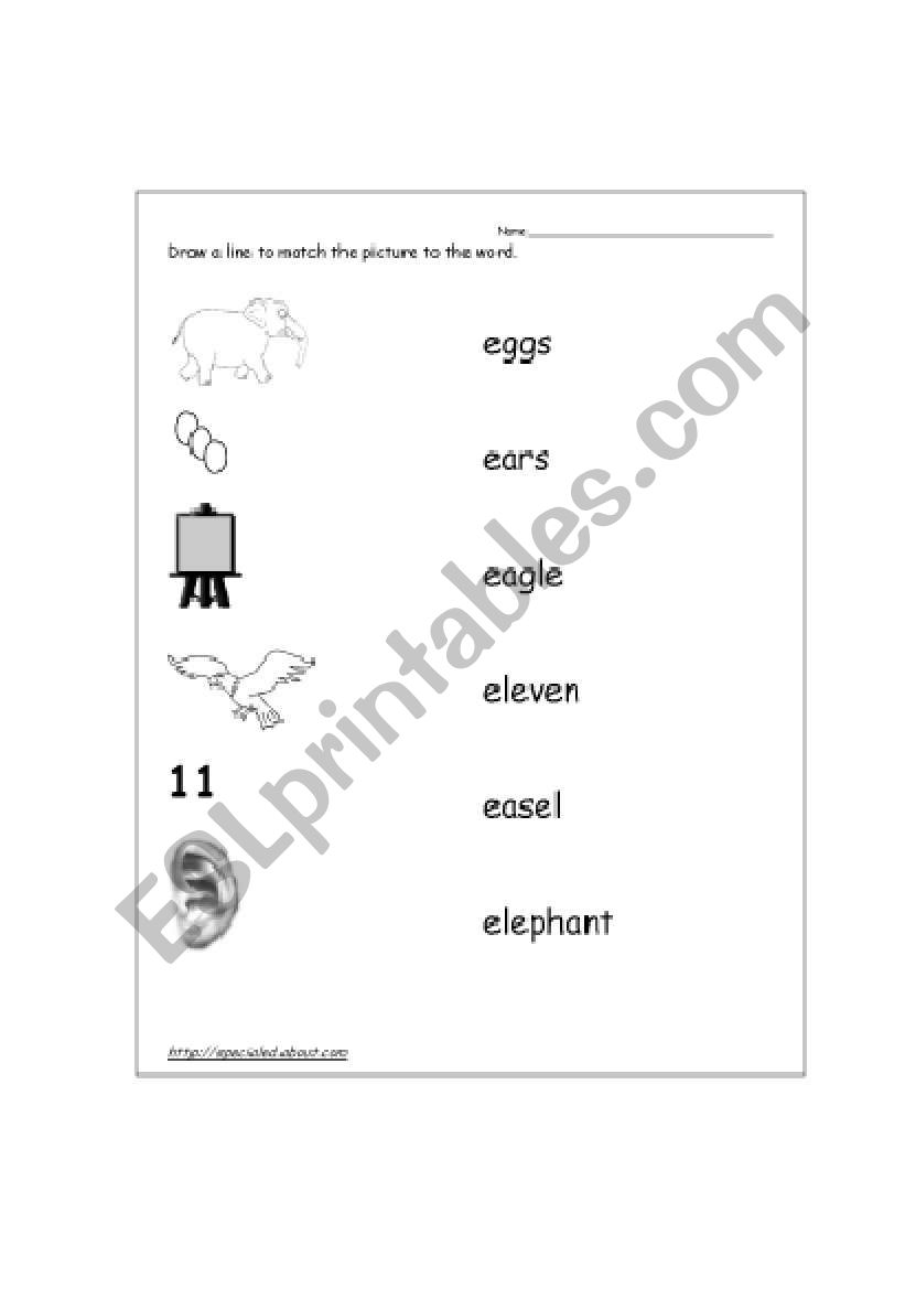 e letter1 worksheet