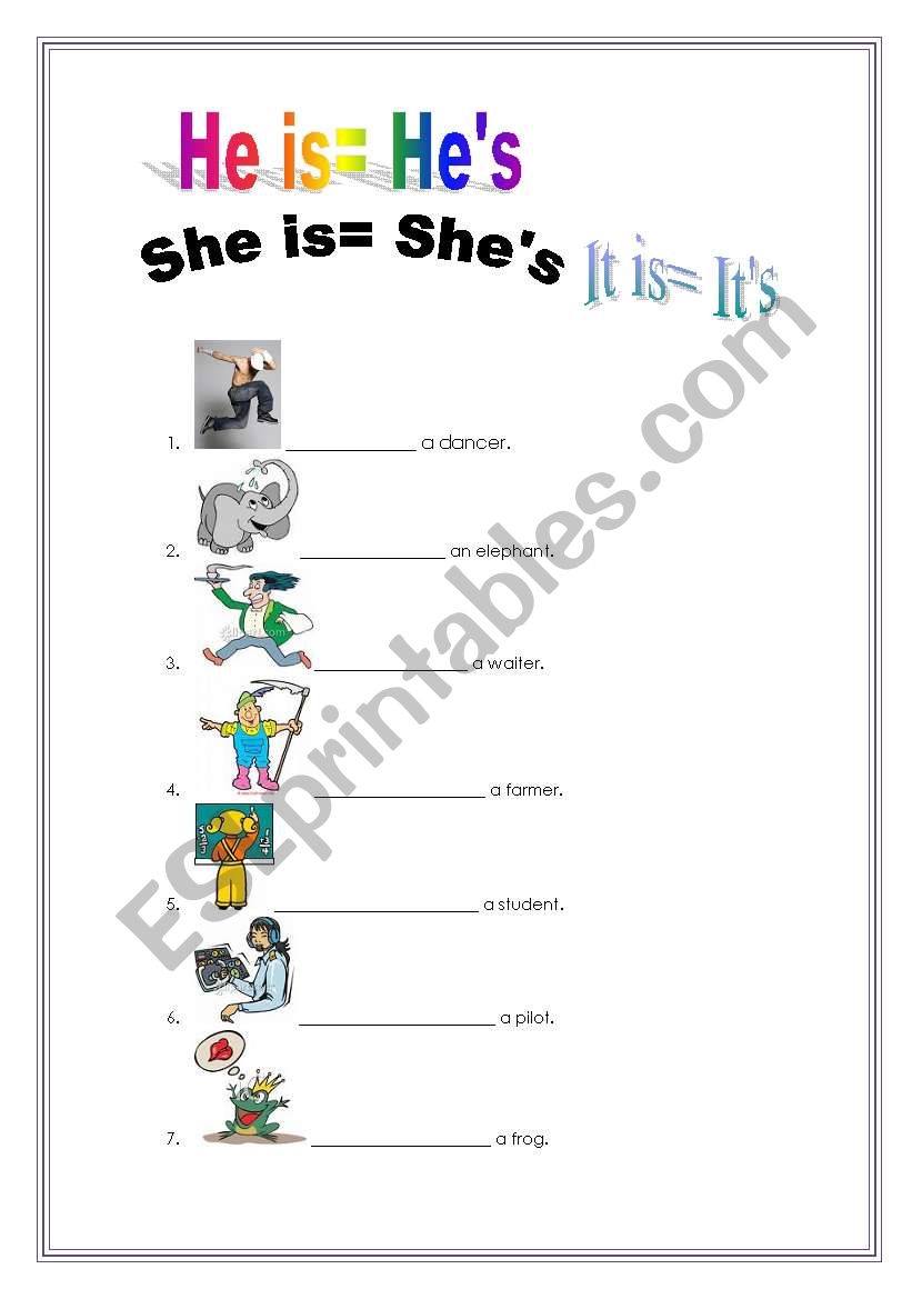 HES / SHES / ITS worksheet