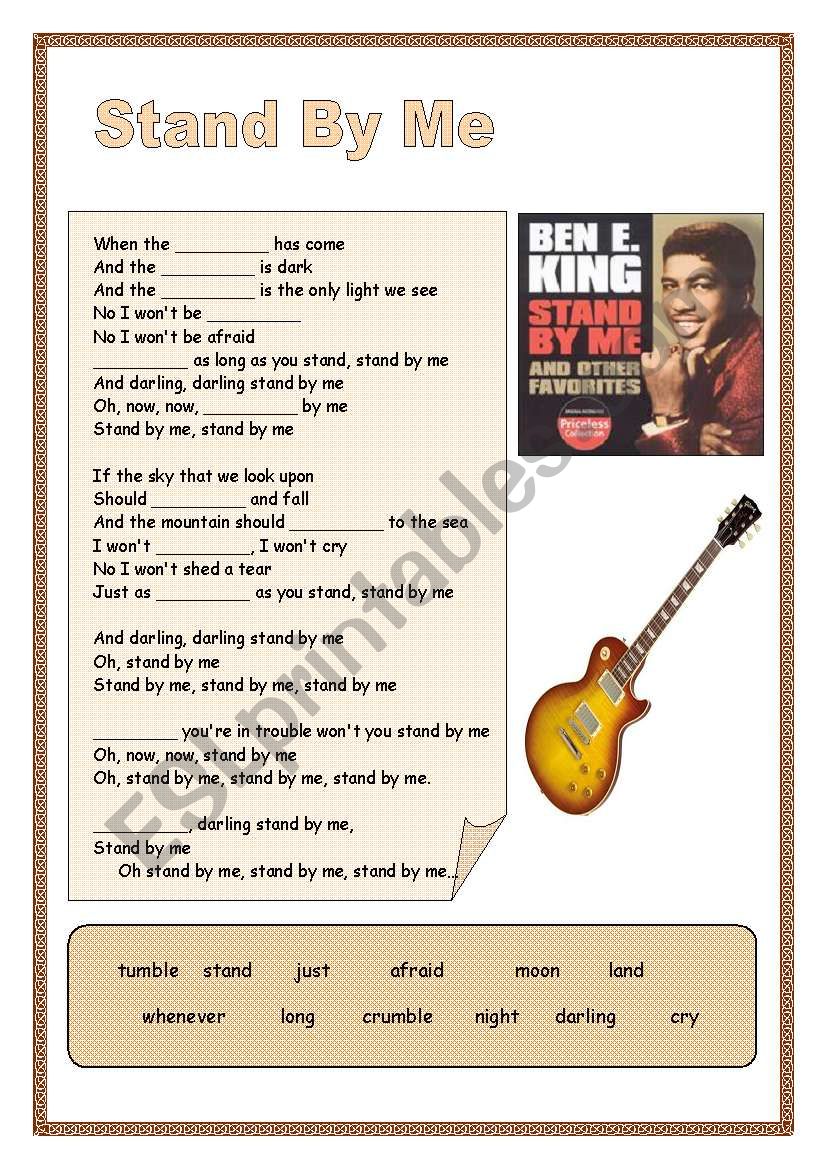 Stand By Me - Ben E. King worksheet