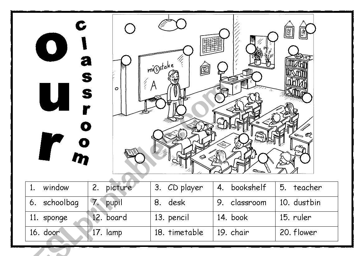 our classroom - school vocabulary