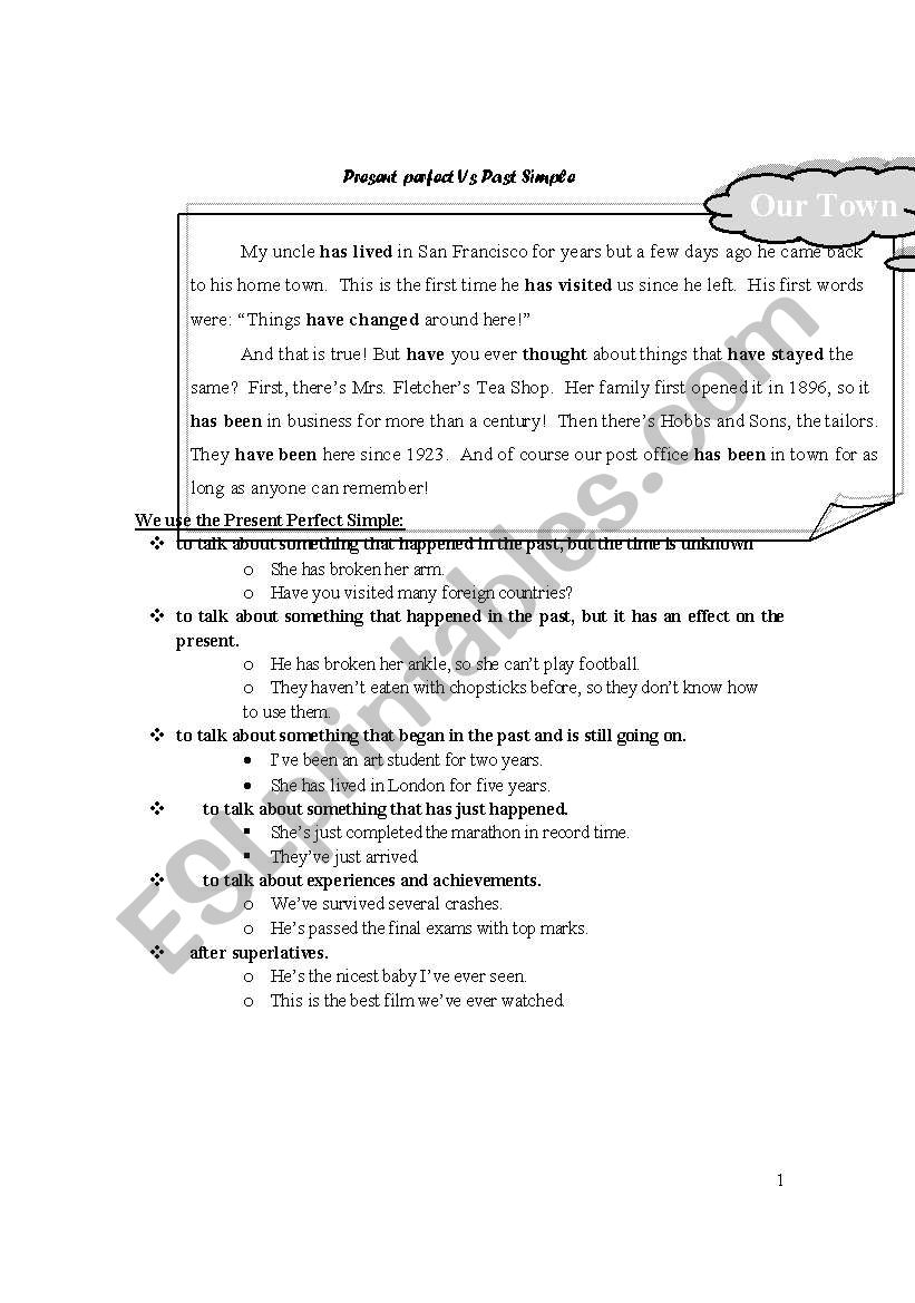 Present perfect VS Past simple