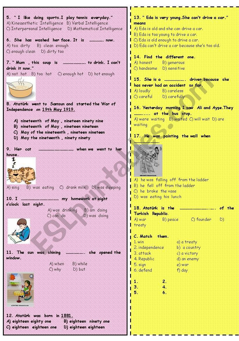 Past  Continuous  Tense worksheet