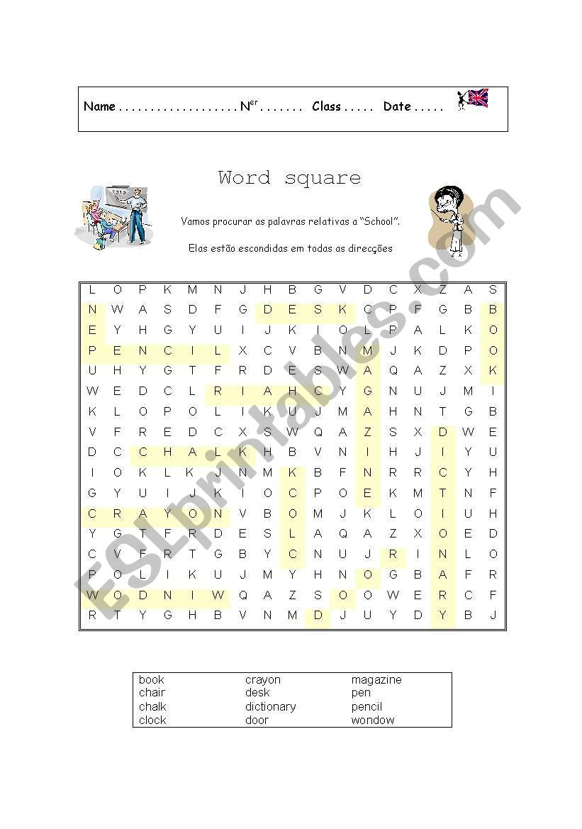 School Square worksheet