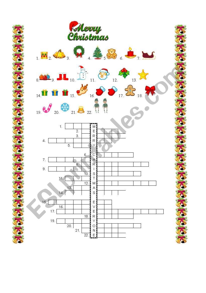 Christmas Crossword  worksheet