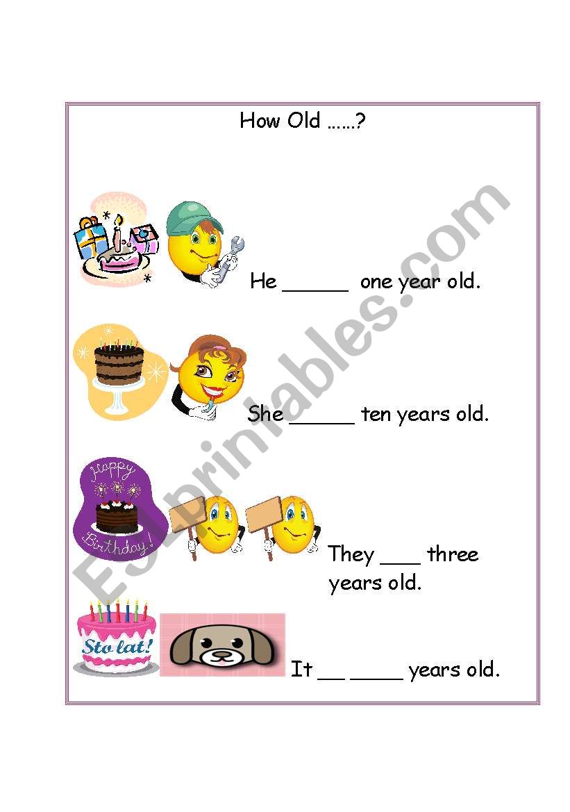 How old..?? worksheet