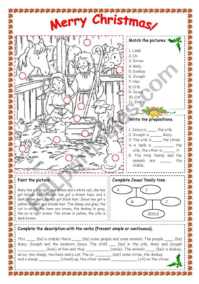 MERRY CHRISTMAS worksheet