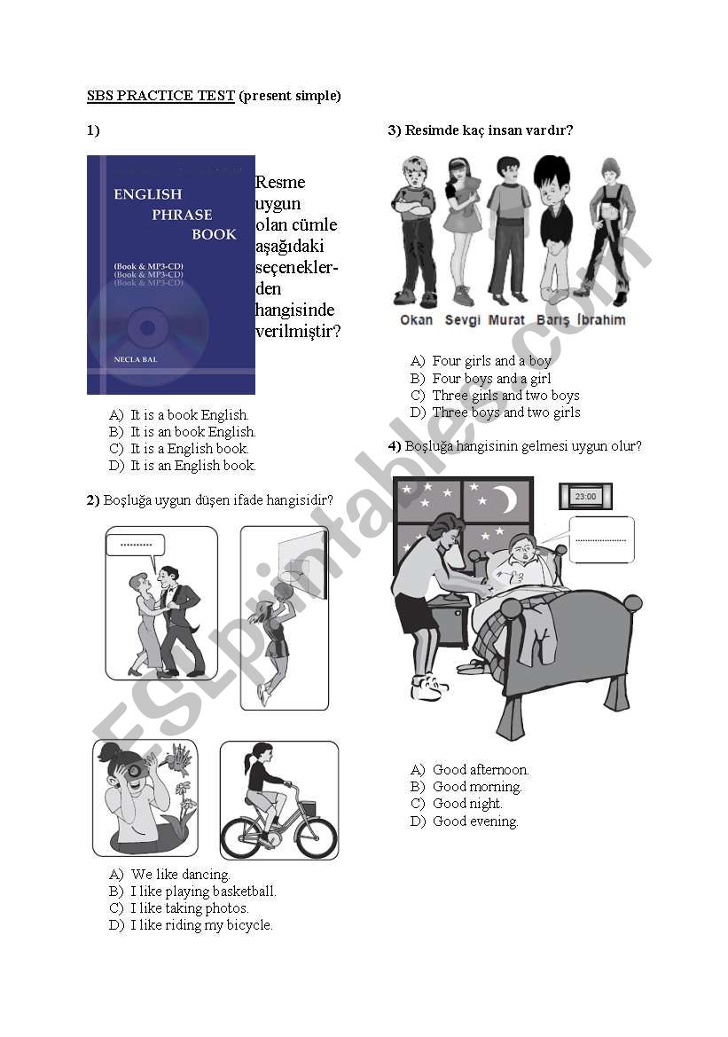 SBS practice test (8 questions)