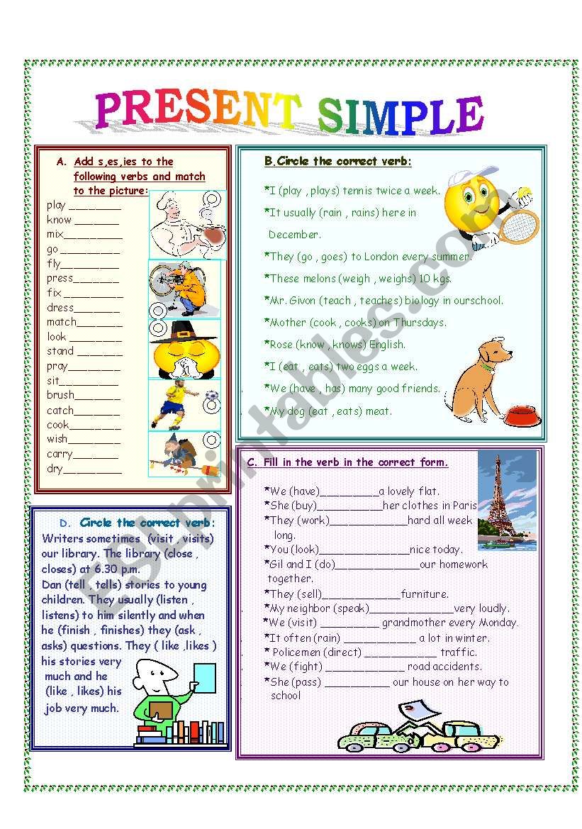  Present Simple worksheet