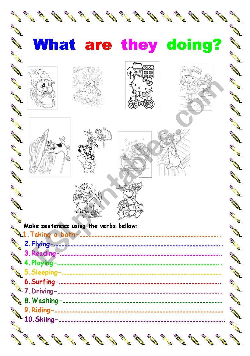 What are they doing? worksheet