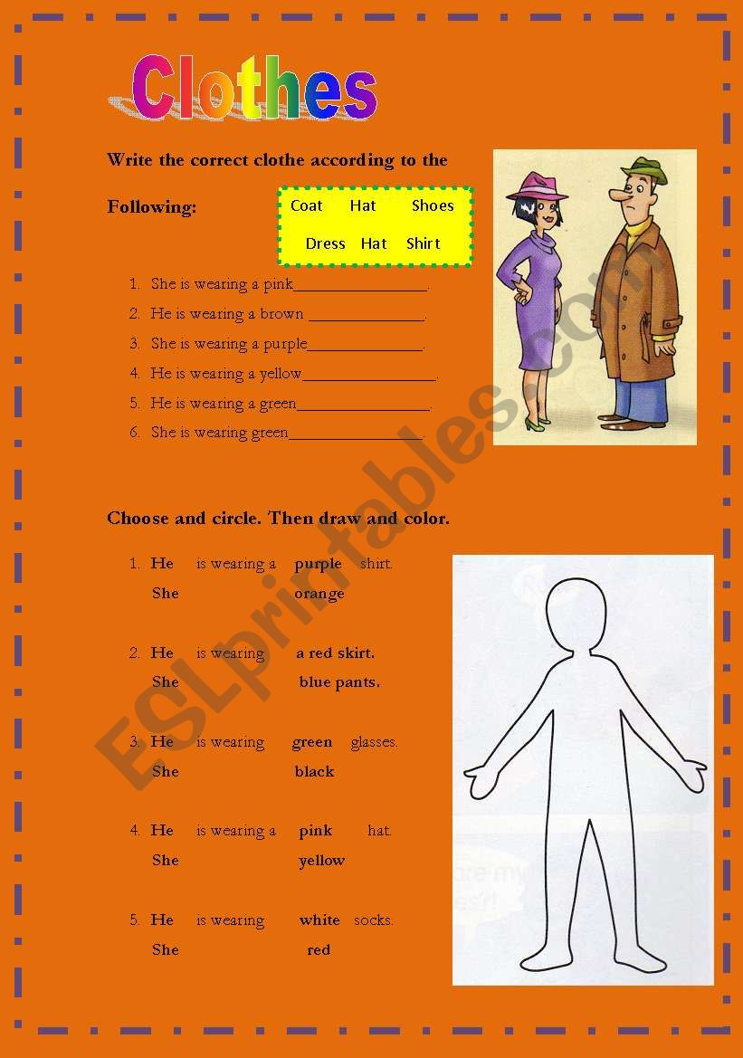 Cloth worksheet